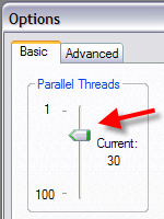 max. parallel threads limit