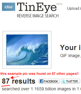 Yikes! The nice example pic seems to be on 87 other sites!